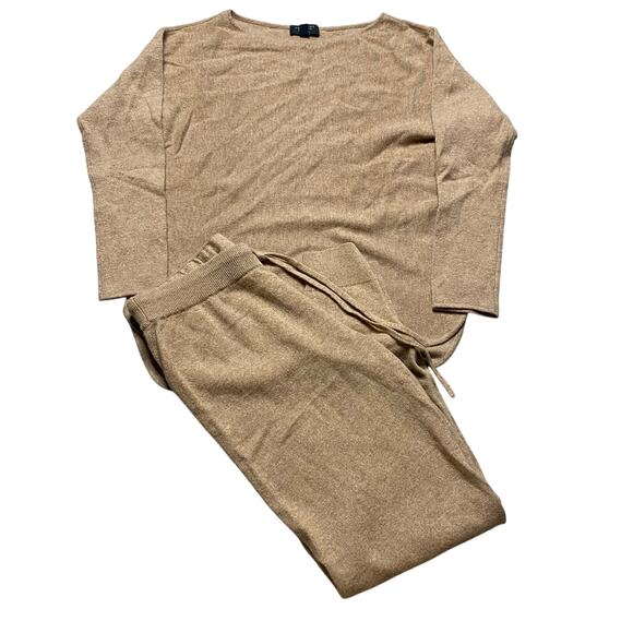 Charter Club Sweaters - Charter Club Cashmere Sweater Set Pants Medium Light Brown Oatmealish